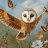 Owls and Butterflies Diamond Painting