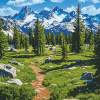 Pacific Crest Trail Landscape Diamond Painting