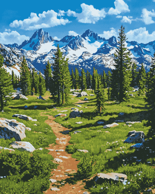 Pacific Crest Trail Landscape Diamond Painting