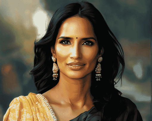 Padma Lakshmi Famous Woman Diamond Painting