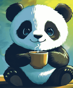 Panda Bear Cartoon Diamond Painting