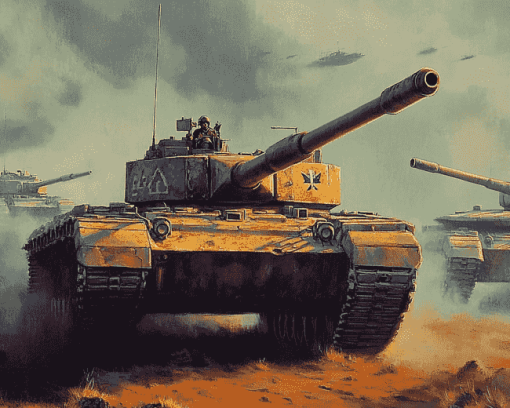 Panther Tanks Military Diamond Painting