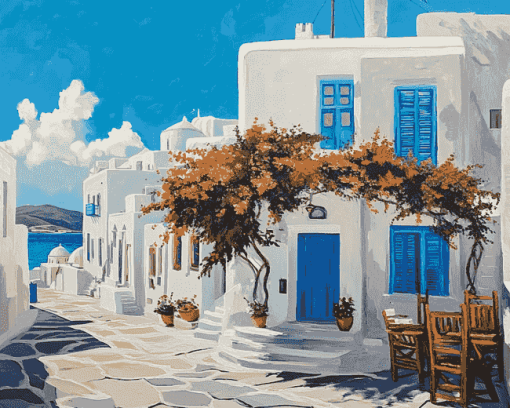 Paros Greece Island Diamond Painting