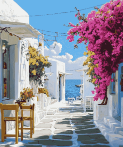 Paros Island Alleys Diamond Painting