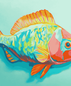 Parrot Fish Diamond Painting Art