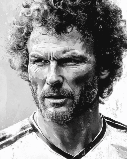 Paul Breitner Iconic Football Players Diamond Painting