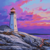 Peggies Cove Lighthouse Diamond Painting