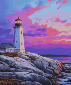 Peggies Cove Lighthouse Diamond Painting