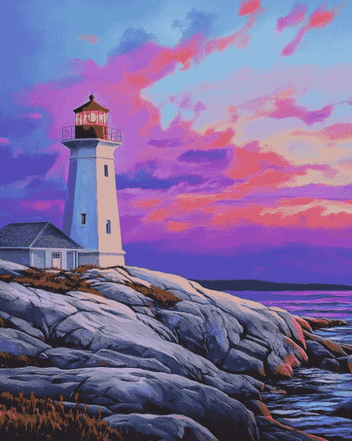 Peggies Cove Lighthouse Diamond Painting