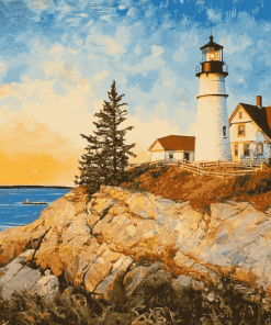 Pemaquid Point Lighthouse Diamond Painting