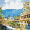 Penang Malaysia Cityscape Diamond Painting