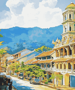 Penang Malaysia Cityscape Diamond Painting