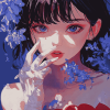 Perfect Blue Anime Girl Diamond Painting