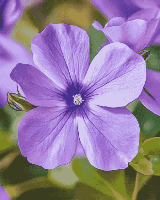 Periwinkle Purple Blossoms Diamond Painting