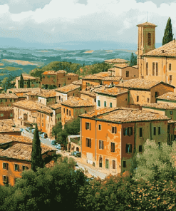 Perugia Buildings Diamond Painting