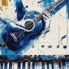 Piano and Guitar Harmony Diamond Painting