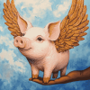 Piggies with Wings Diamond Painting