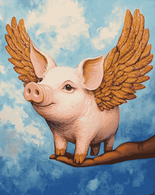 Piggies with Wings Diamond Painting