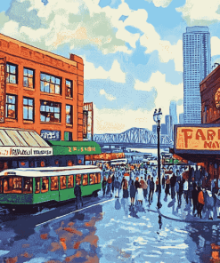 Pike Place Market Stores Diamond Painting