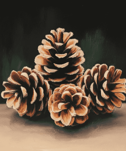 Pine Cone Tree Diamond Painting