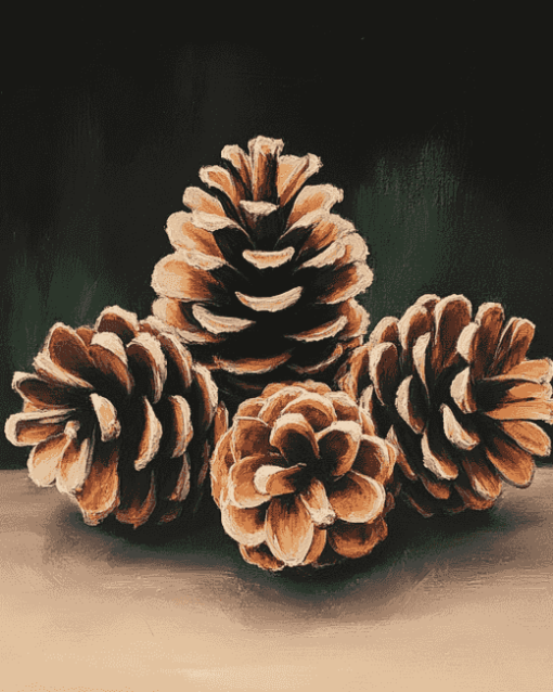 Pine Cone Tree Diamond Painting