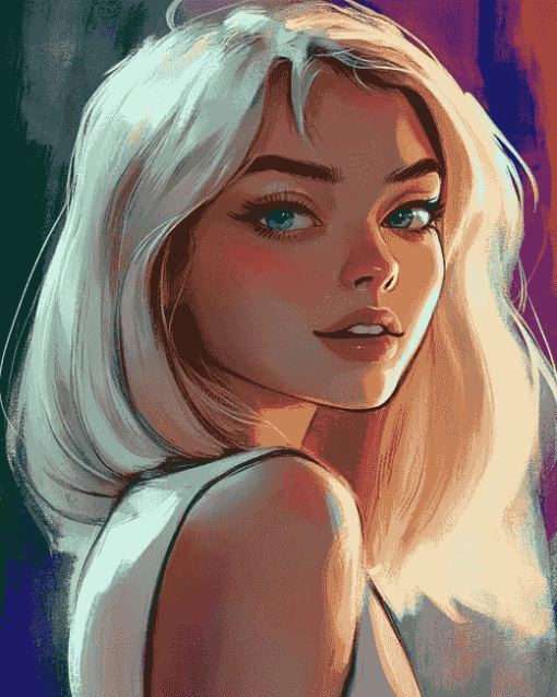 Pink Gwen Stacy Diamond Painting