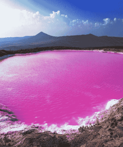 Pink Lake Retba Scenic Diamond Painting