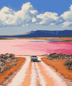 Pink Lakes of Australia Diamond Painting