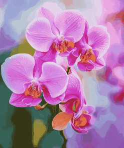 Pink Orchid Blossoms Diamond Painting