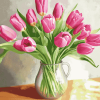 Pink Tulip Blossoms Diamond Painting