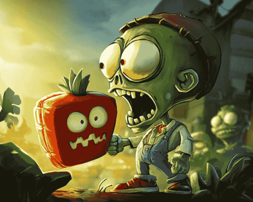 Plants Vs Zombies Fantasy Diamond Painting