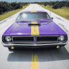 Plum Crazy Plymouth Roadrunner Diamond Painting