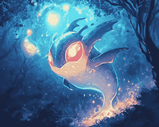 Pokemon Lanturn Art Diamond Painting