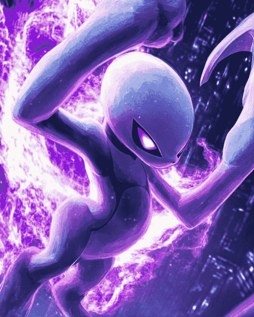 Pokemon Mewtwo Art Diamond Painting