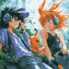 Pokemon Misty Ash Anime Diamond Painting