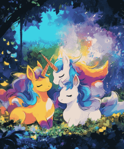 Pokemon and Unicorn Fantasy Diamond Painting