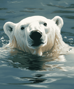 Polar Bear Swimming Diamond Painting