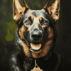 Police Dog Hound Diamond Painting