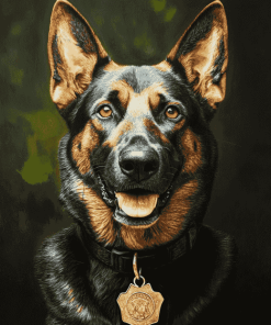 Police Dog Hound Diamond Painting