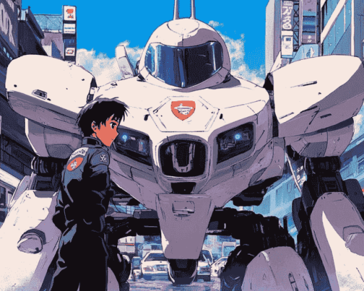 Police Patlabor Robot Anime Diamond Painting