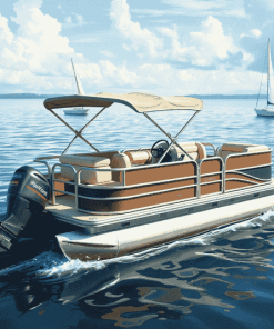 Pontoon Boats Diamond Painting