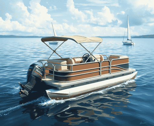 Pontoon Boats Diamond Painting