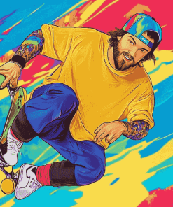 Pop Art Skater Sport Diamond Painting