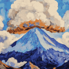 Popocatepetl Volcano Landscape Diamond Painting