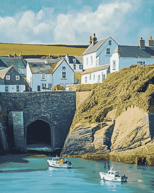 Port Isaac Coastal Scenery Diamond Painting