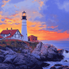 Portland Lighthouse Landscape Diamond Painting