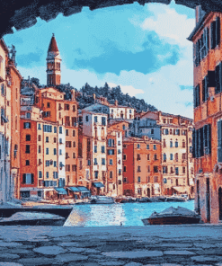 Porto Venere Cityscape Italy Diamond Painting