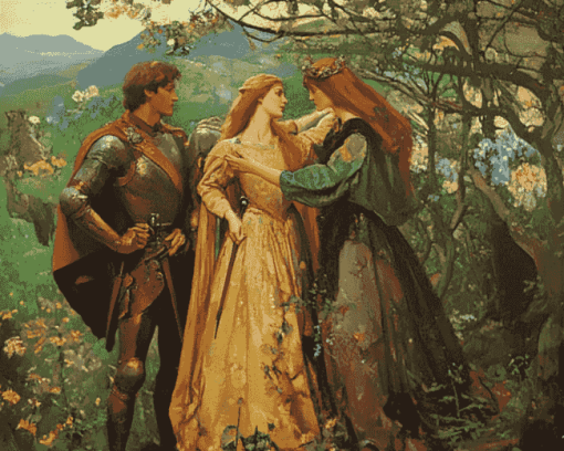 Pre Raphaelite Villages Diamond Painting