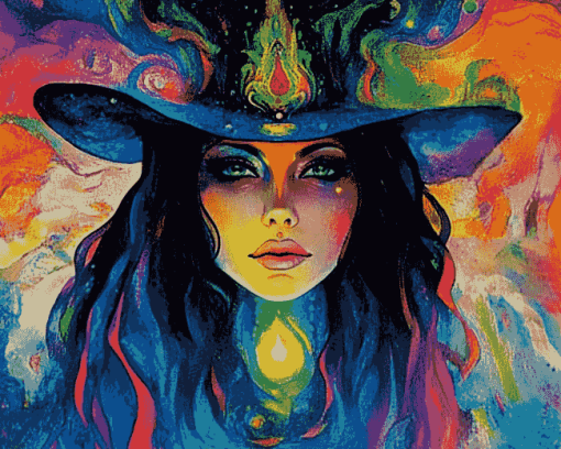 Psychedelic Witch Art Diamond Painting