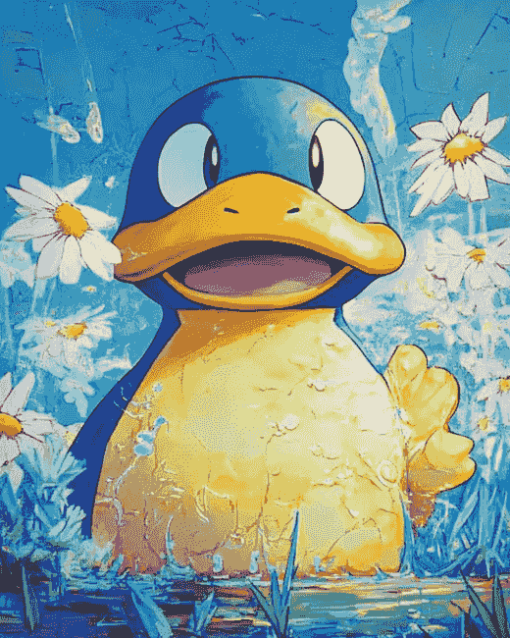 Psyduck and Golduck Pokemon Diamond Painting